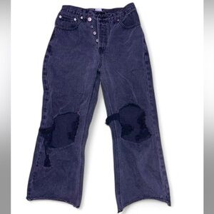 Princess Polly baggy ripped high-rise jeans